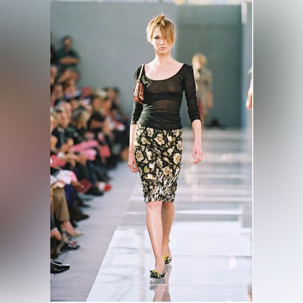 Louis Vuitton Spring 2001 Stephen Sprouse Runway Floral Skirt